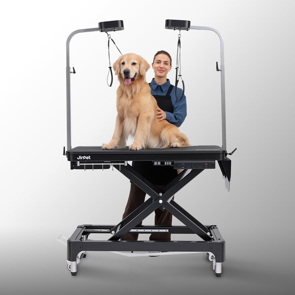 Professional Electric Grooming Table with Adjustable Height & LED Arm – Jirpet Atlas