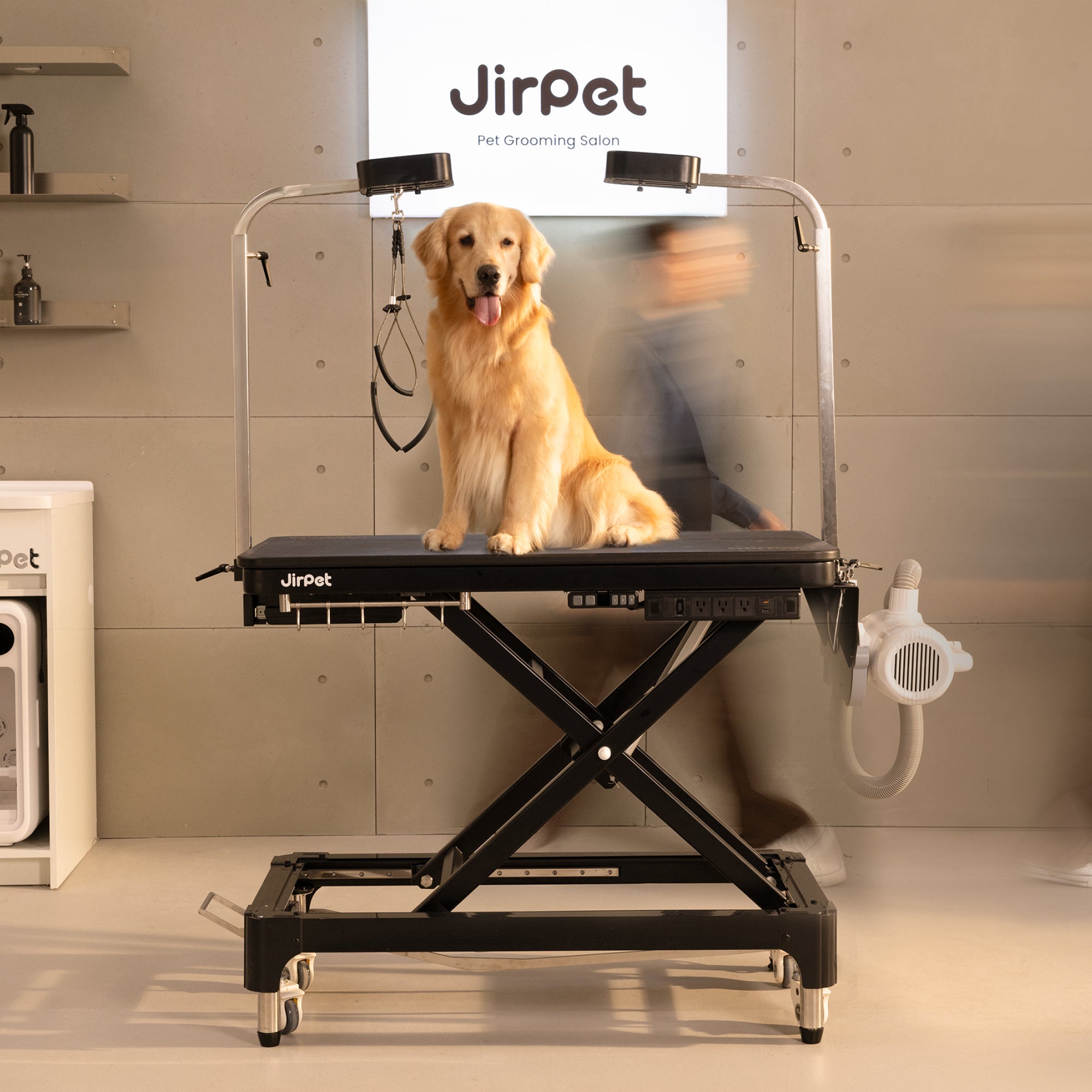 Professional Electric Grooming Table with Adjustable Height & LED Arm – Jirpet Atlas